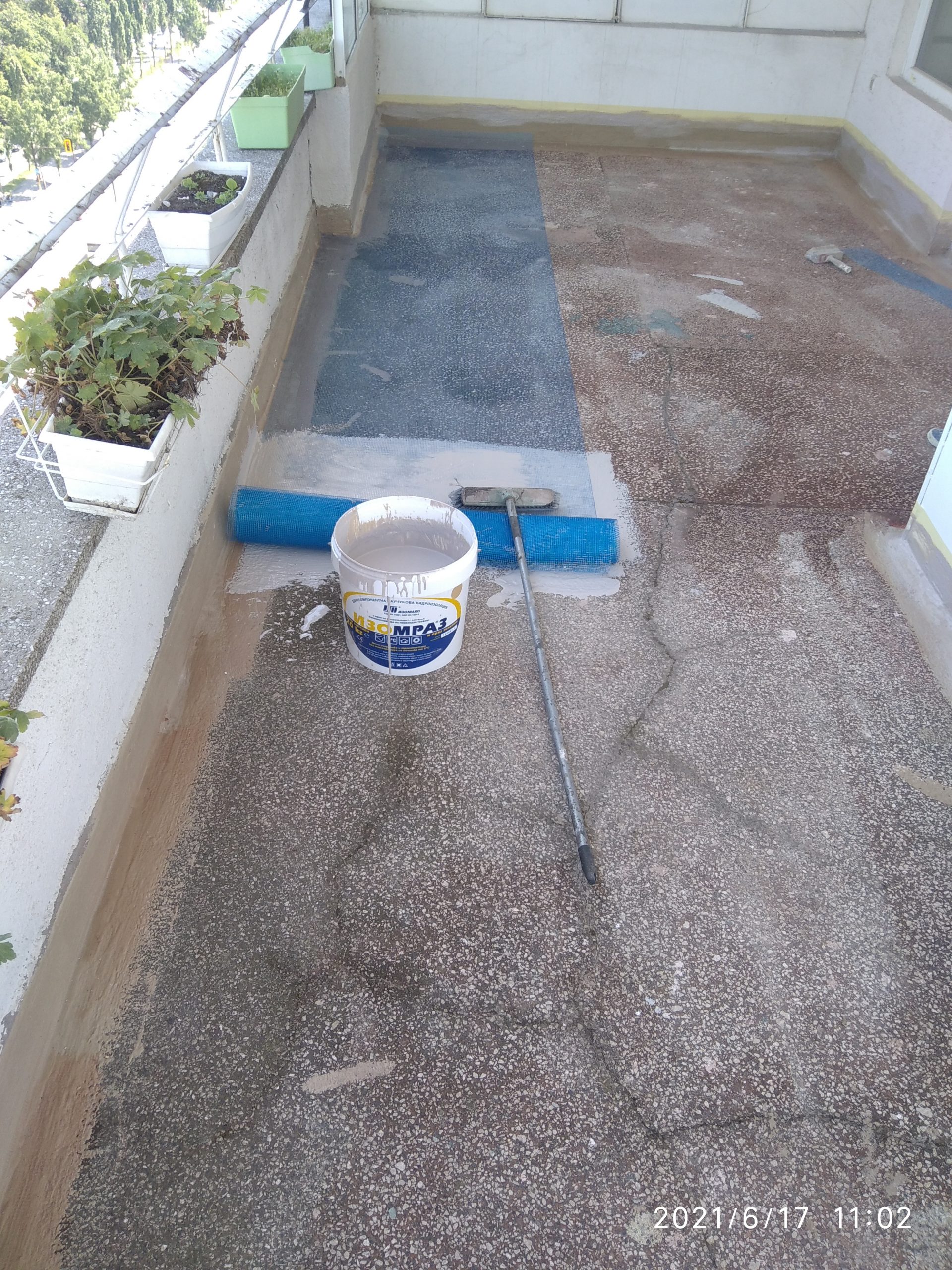 hidroizolacia na balkon s techna guma izomraz