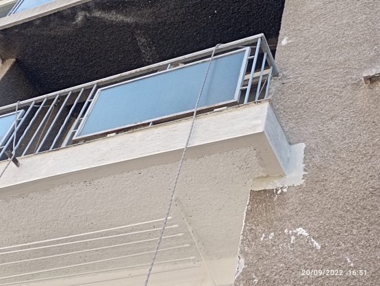Обрушване, ремонт и измазване с мазилка на чело на балкон от алпинисти София