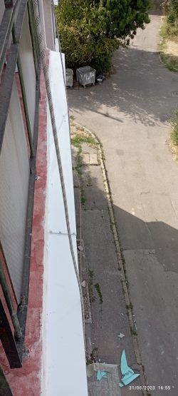 Обрушване и възстановяване на чело на балкон от алпинисти. Ремонт на балкон и монтаж на алуминиев перваз в квартал Надежда