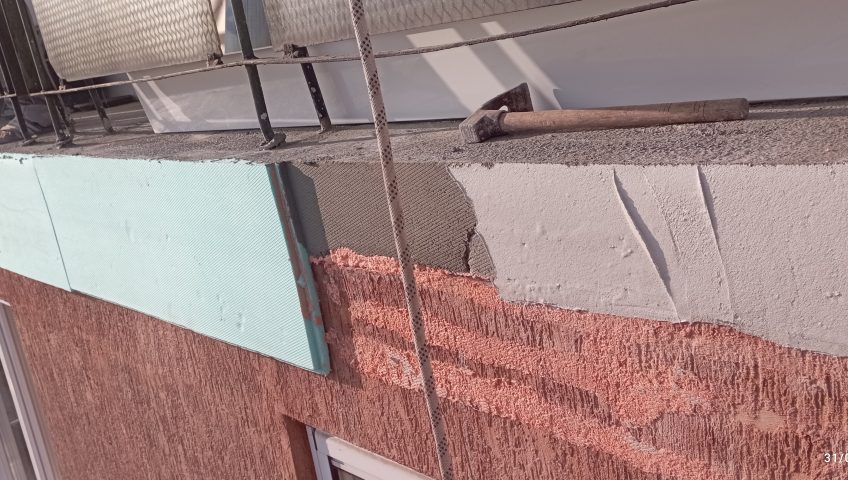 Обрушване и възстановяване на чело на балкон от алпинисти. Ремонт на балкон и монтаж на алуминиев перваз в квартал Надежда