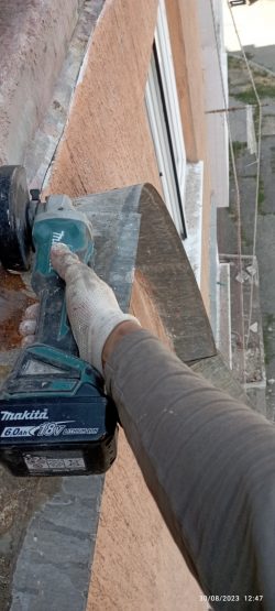 Обрушване и възстановяване на чело на балкон от алпинисти. Ремонт на балкон и монтаж на алуминиев перваз в квартал Надежда